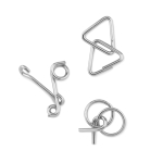 Set de 3 rompecabezas en bolsa de algodón para clientes Unhook color beige segunda vista