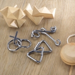 Set de 3 rompecabezas en bolsa de algodón para clientes Unhook color beige vista bodegón