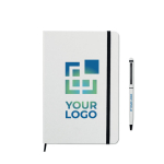 Set de libreta y bolígrafo a color A5 hojas a rayas ColourTouch vista de impresión