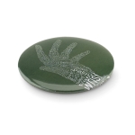 Chapa publicitaria personalizada con logo Ø44mm MiniPin color blanco septima vista