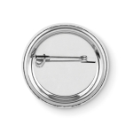 Chapa publicitaria personalizada con logo Ø44mm MiniPin color blanco novena vista