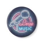 Chapa publicitaria personalizada con logo Ø58mm PinStyle color blanco vista principal