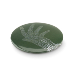 Chapa publicitaria personalizada con logo Ø58mm PinStyle color blanco septima vista