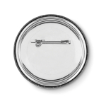 Chapa publicitaria personalizada con logo Ø58mm PinStyle color blanco novena vista