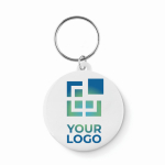 Llavero con chapa promocional Ø44mm con logo a todo color MiniPin vista de impresión