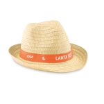 Sombreros de paja personalizados clásicos de Ø27 Original color naranja vista principal segunda vista