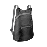 Mochilas plegable con ripstop y bolsillo frontal Basic Fold color negro