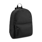 Mochila de diseño para empresas con bolsillo frontal y asas acolchadas color negro
