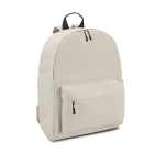 Mochila de diseño para empresas con bolsillo frontal y asas acolchadas color beige