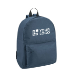 Mochila de diseño para empresas con bolsillo frontal y asas acolchadas vista principal