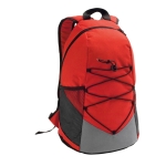 Mochila de viaje con bolsillos de red y asas acolchadas Trekking color rojo