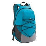 Mochila de viaje con bolsillos de red y asas acolchadas Trekking color azul claro