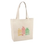 Bolsas de algodón personalizadas con bolsillo 280 g/m2 Eco Premium color natural imagen con logo