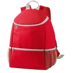 Mochila nevera personalizada con bolsillos de malla Discover color rojo