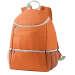 Mochila nevera personalizada con bolsillos de malla Discover color naranja