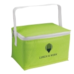 Bolsa nevera para publicidad para llevar 6 latas Polar color verde claro imagen con logo