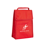 Bolsa térmica plegable non-woven con cierre con velcro 80 g/m2 Break color rojo imagen con logo