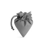 Bolsa de la compra personalizada plegable de poliéster 190T Raspberry color gris