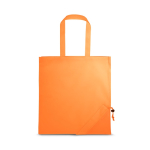 Bolsa de la compra personalizada plegable de poliéster 190T Raspberry color naranja primera vista