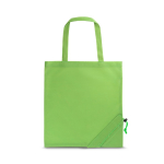 Bolsa de la compra personalizada plegable de poliéster 190T Raspberry color verde claro primera vista