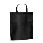 Bolsa barata personalizada non woven de asas cortas 80 g/m2 Basis color negro