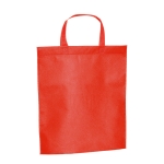 Bolsa barata personalizada non woven de asas cortas 80 g/m2 Basis color rojo