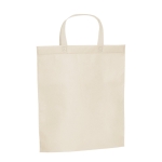 Bolsa barata personalizada non woven de asas cortas 80 g/m2 Basis color beige