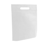 Bolsa económica non-woven con asa troquelada 80 g/m2 Minimart color blanco