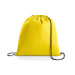 Mochilas personalizadas baratas non-woven 80 g/m2 con cuerdas Downtown color amarillo