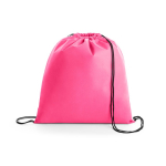 Mochilas personalizadas baratas non-woven 80 g/m2 con cuerdas Downtown color rosa