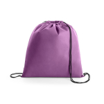 Mochilas personalizadas baratas non-woven 80 g/m2 con cuerdas Downtown color violeta