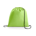 Mochilas personalizadas baratas non-woven 80 g/m2 con cuerdas Downtown color verde claro