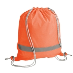 Mochilas de cuerdas con elementos reflectantes NightShift color naranja