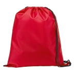 Mochila saco de poliéster 210D con esquinas reforzadas Midtown color rojo primera vista