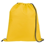 Mochila saco de poliéster 210D con esquinas reforzadas Midtown color amarillo primera vista