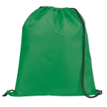 Mochila saco de poliéster 210D con esquinas reforzadas Midtown color verde primera vista