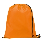 Mochila saco de poliéster 210D con esquinas reforzadas Midtown color naranja primera vista