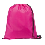 Mochila saco de poliéster 210D con esquinas reforzadas Midtown color rosa primera vista