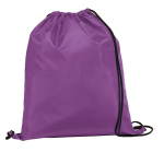 Mochila saco de poliéster 210D con esquinas reforzadas Midtown color morado