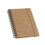 Libretas personalizadas de papel reciclado A6 hojas a rayas Spiral Eco color negro