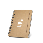 Libretas personalizadas de papel reciclado A6 hojas a rayas Spiral Eco vista principal