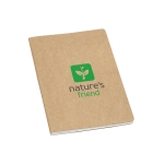 Libretas ecológicas personalizadas con bolsillo A5 hojas a rayas Journal color natural imagen con logo