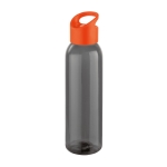 Elegante botella corporativa de plástico en color negro 630ml Dark color naranja