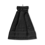 Toalla personalizada de golf con gancho de metal 430 g/m2 Club color negro tercera vista