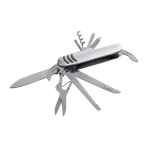 Navaja publicitaria de 11 funciones mango antideslizante CrossCountry color plateado tercera vista