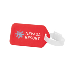 Identificador de maletas barato para publicidad y promoción Postmark color rojo imagen con logo 4