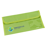 Porta documentos de viaje personalizado con logo Colors color verde claro imagen con logo