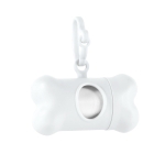 Portabolsas en forma de hueso personalizadas con logo Canina Bone color blanco