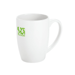 Taza de cerámica blanca con diseño a la moda 350ml Crescent Plus Economy color blanco imagen con logo