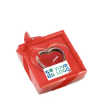 Vela publicitaria en forma de corazón con base de cristal Valentine vista principal